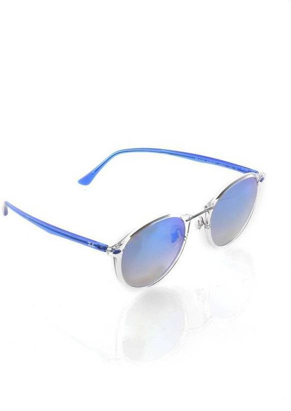 Mirrored, UV Protection Round Sunglasses (49)  (For Men & Women, Blue)