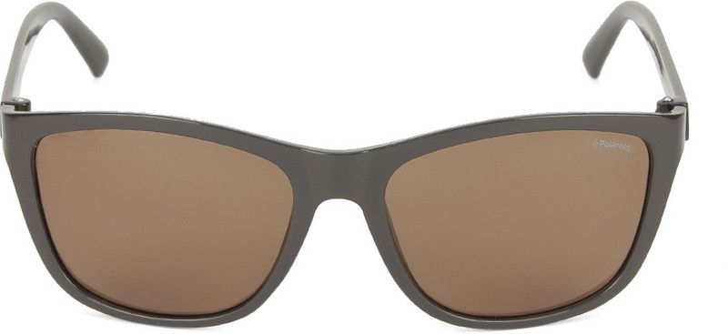 Polarized, UV Protection Wayfarer Sunglasses (57)  (For Men, Brown)