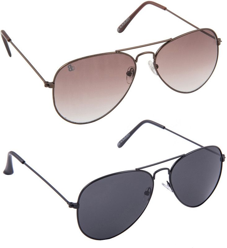 Gradient, UV Protection Aviator Sunglasses (Free Size)  (For Boys, Brown, Black)