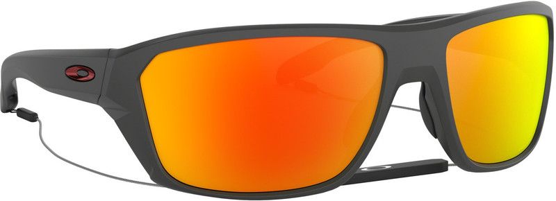 Split Shot Rectangular Sunglass  (For Men, Red)