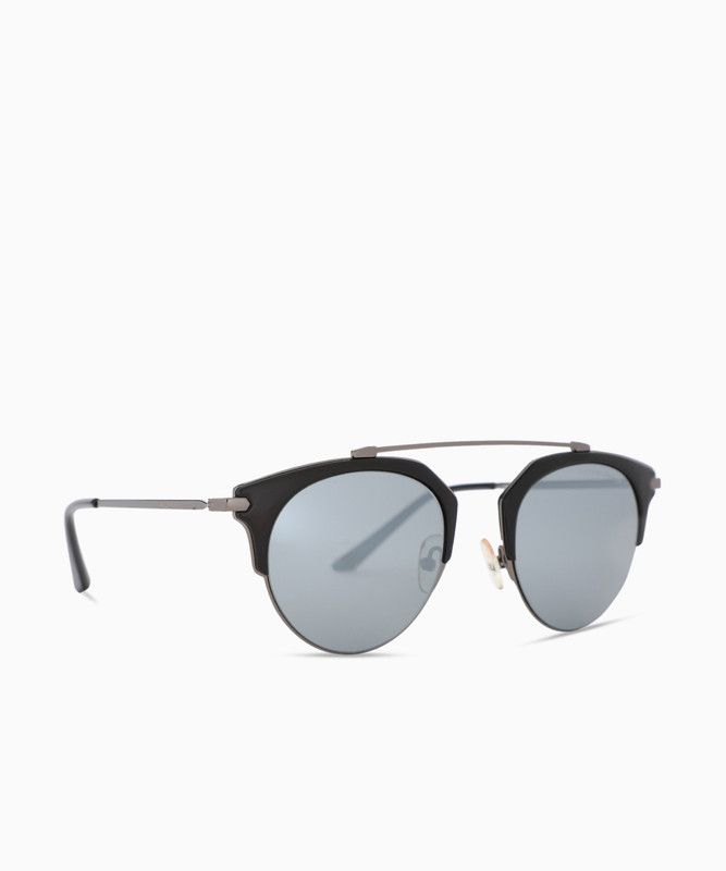 Polarized Clubmaster Sunglasses (50)  (For Men & Women, Grey)