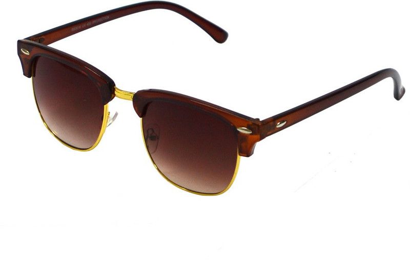 Gradient Round Sunglasses (44)  (For Men, Brown)