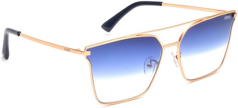 Gradient Butterfly Sunglasses (52)  (For Men & Women, Blue)