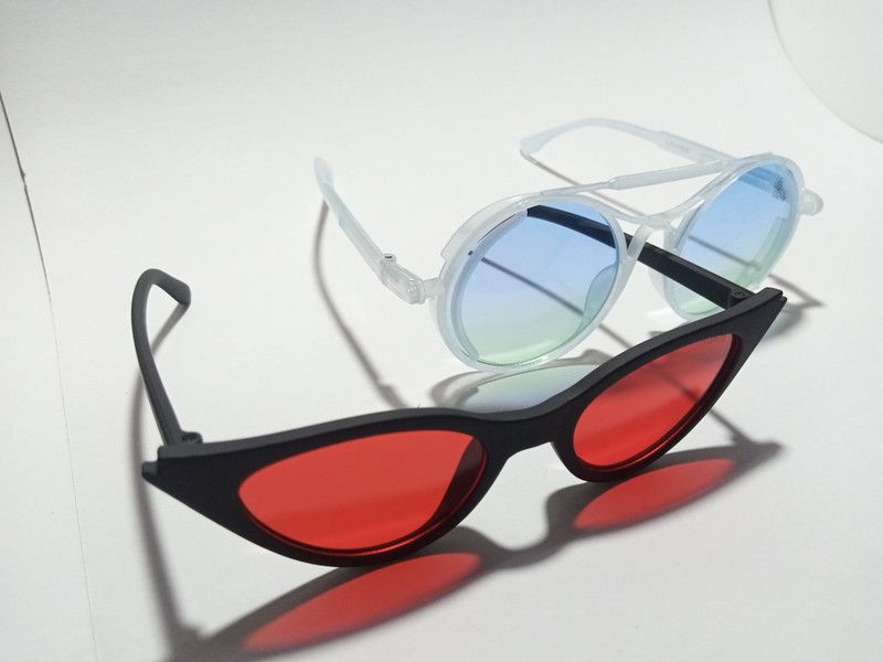 UV Protection Round, Cat-eye Sunglasses (Free Size)  (For Men & Women, Red, Blue)
