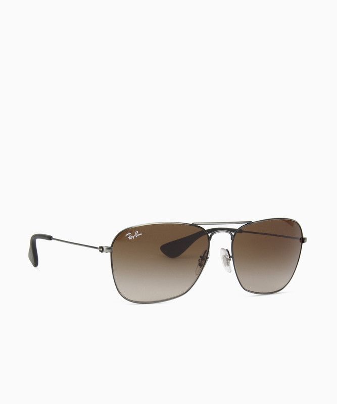 Gradient, UV Protection Rectangular Sunglasses (58)  (For Men, Brown)