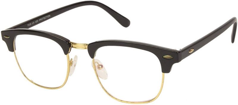 UV Protection Clubmaster Sunglasses (46)  (For Men & Women, Clear)