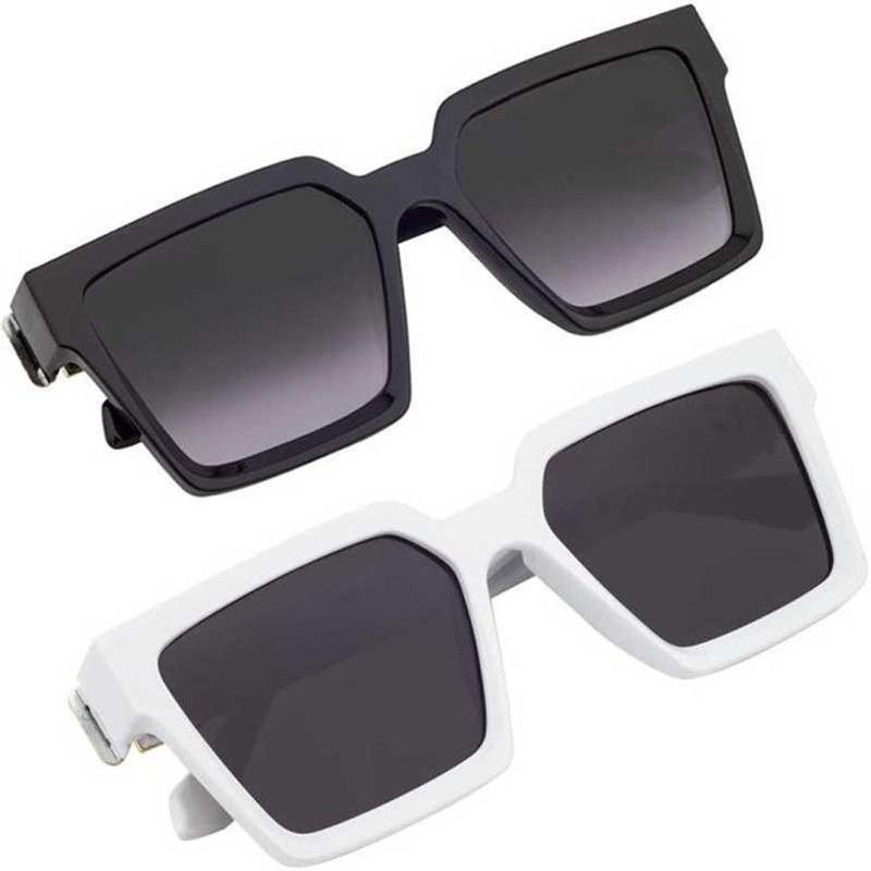 UV Protection Retro Square Sunglasses (15)  (For Men & Women, Black)