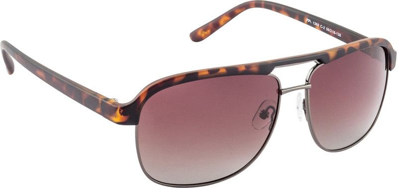 Polarized Wayfarer Sunglasses (55)  (For Men & Women, Brown)