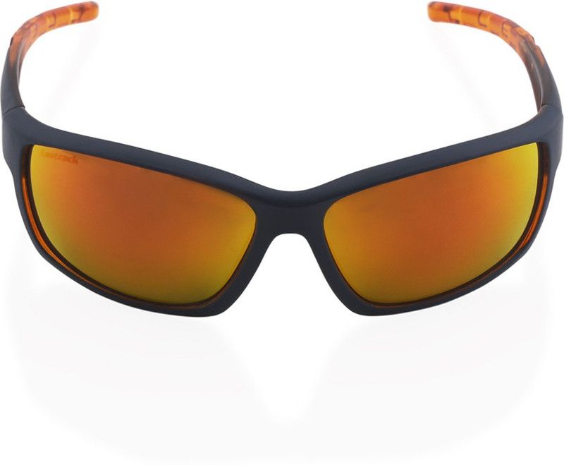 UV Protection Sports, Wrap-around Sunglasses (Free Size)  (For Men, Orange)