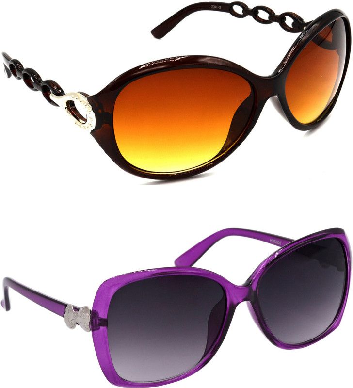 UV Protection Round Sunglasses (58)  (For Women, Brown, Grey)