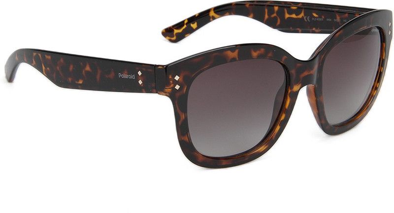 Polarized, UV Protection, Gradient Wayfarer Sunglasses (54)  (For Women, Grey)