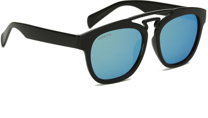 UV Protection Rectangular Sunglasses (58)  (For Women, Golden)