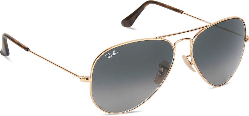 Gradient, UV Protection Aviator Sunglasses (58)  (For Men, Grey)