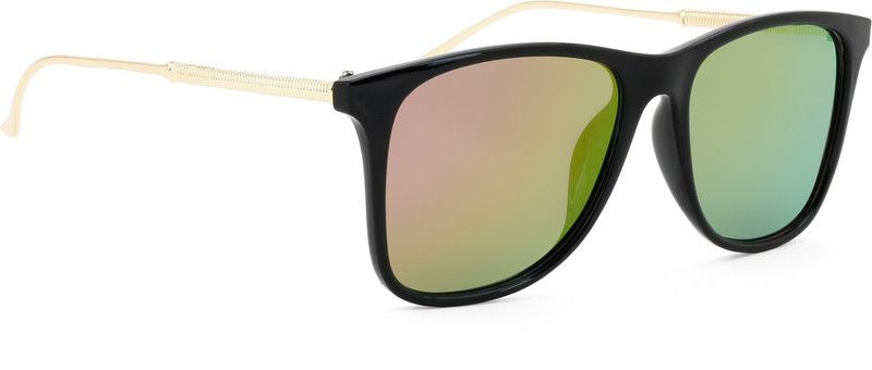 Mirrored Wayfarer Sunglasses (Free Size)  (For Women, Red)