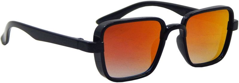 Mirrored, UV Protection Retro Square Sunglasses (Free Size)  (For Boys & Girls, Red)