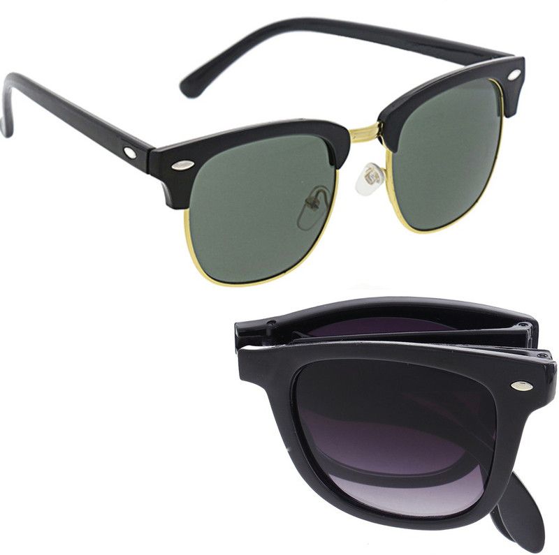 UV Protection Wayfarer Sunglasses (53)  (For Men, Grey, Green)