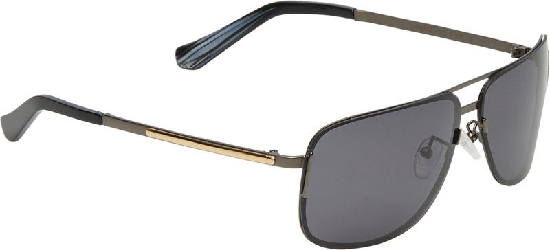 UV Protection, Polarized, Gradient Rectangular, Retro Square Sunglasses (Free Size)  (For Men, Grey)