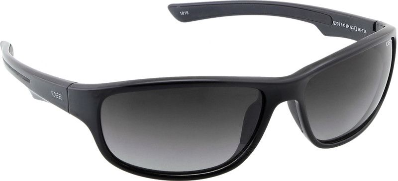 Polarized Rectangular Sunglasses (63)  (For Men, Green)