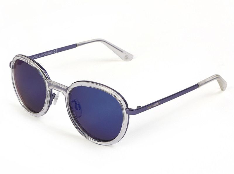 Mirrored, Polarized, UV Protection Round Sunglasses (Free Size)  (For Women, Blue)