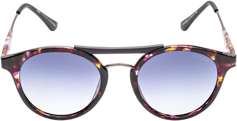 Polarized Oval Sunglasses (50)  (For Women, Violet)