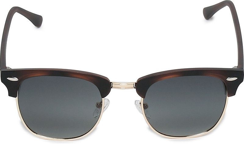 Polarized Clubmaster Sunglasses (Free Size)  (For Men, Brown)