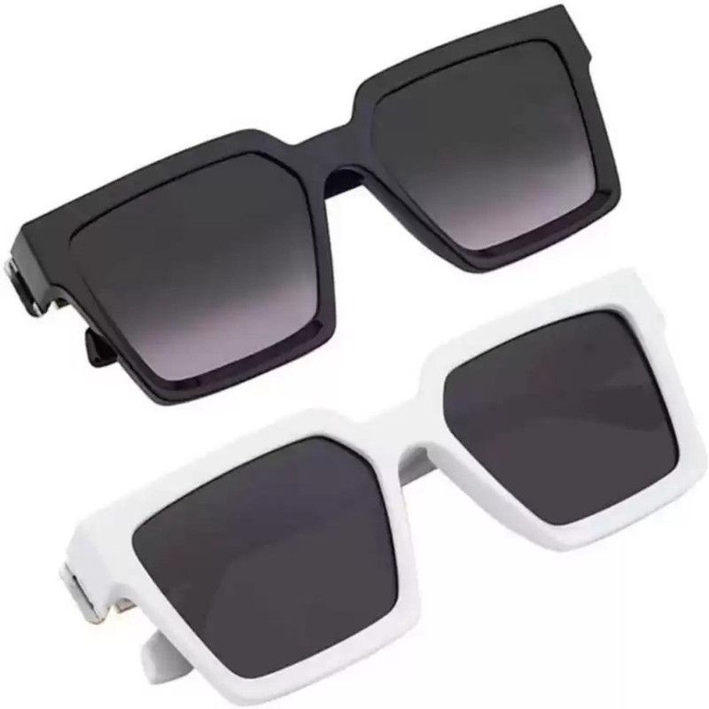 UV Protection Wayfarer, Shield Sunglasses (Free Size)  (For Boys, Black)