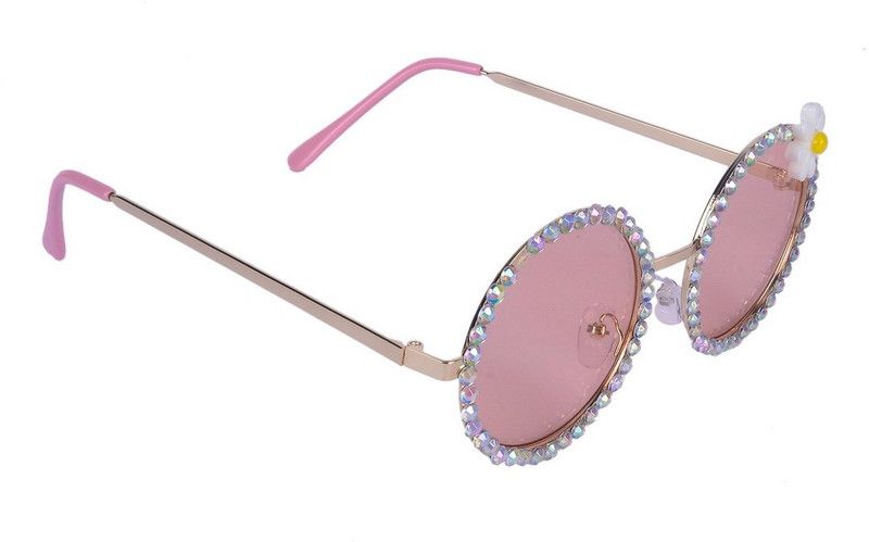 UV Protection Round Sunglasses (Free Size)  (For Boys & Girls, Pink)