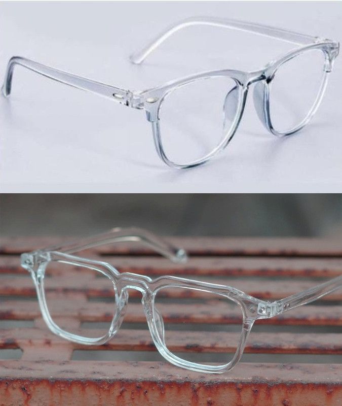 Retro Square, Wayfarer Sunglasses  (For Boys & Girls, Clear)