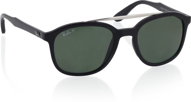 Polarized Round Sunglasses (53)  (For Men, Green)