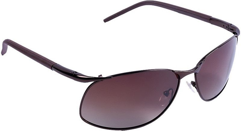 Oval Sunglasses (54)  (For Men, Brown)