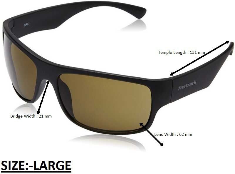 UV Protection Wrap-around, Rectangular Sunglasses (Free Size)  (For Men & Women, Brown)