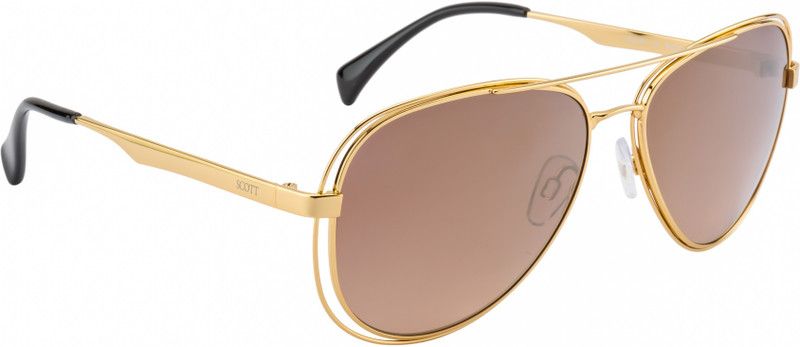 Mirrored Aviator Sunglasses (58)  (For Men & Women, Brown)