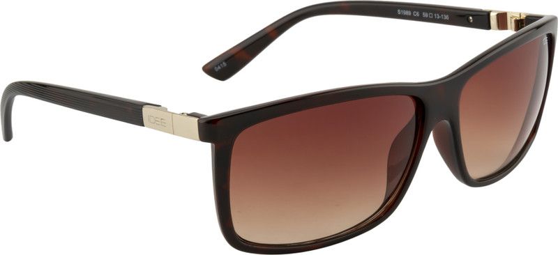 Gradient Wayfarer Sunglasses (59)  (For Men & Women, Brown)