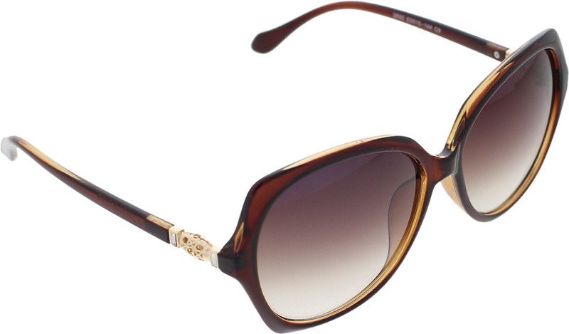 UV Protection, Gradient Over-sized Sunglasses (58)  (For Women, Brown)