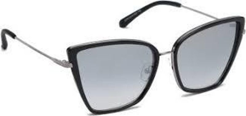 Mirrored Cat-eye Sunglasses (61)  (For Women, Silver)