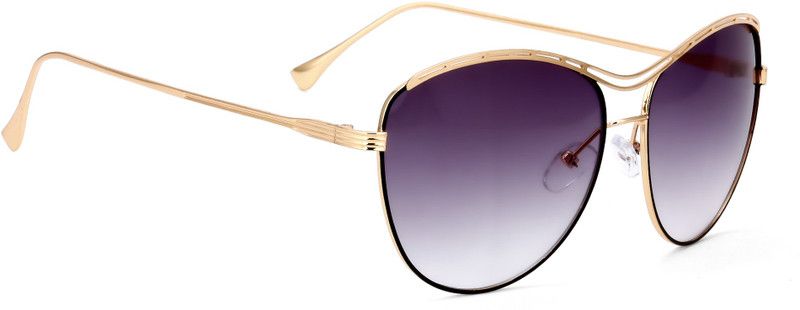 UV Protection Oval Sunglasses (55)  (For Women, Black)