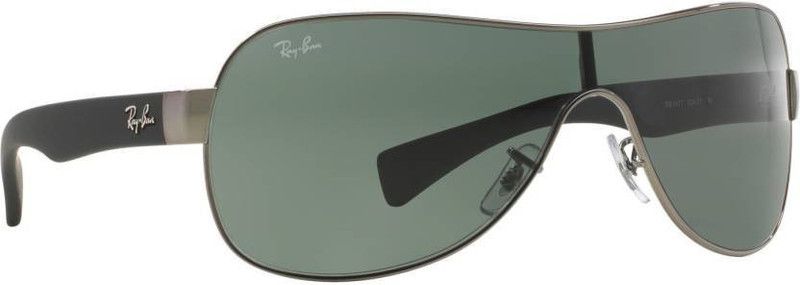 UV Protection Shield Sunglasses (32)  (For Men, Green)
