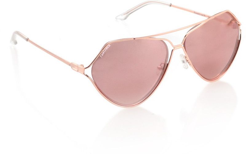 Mirrored Aviator Sunglasses (Free Size)  (For Women, Brown)