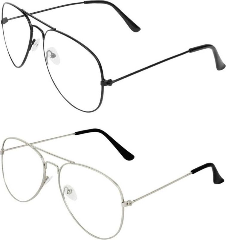 UV Protection Aviator, Aviator Sunglasses (Free Size)  (For Men & Women, Clear, Clear)