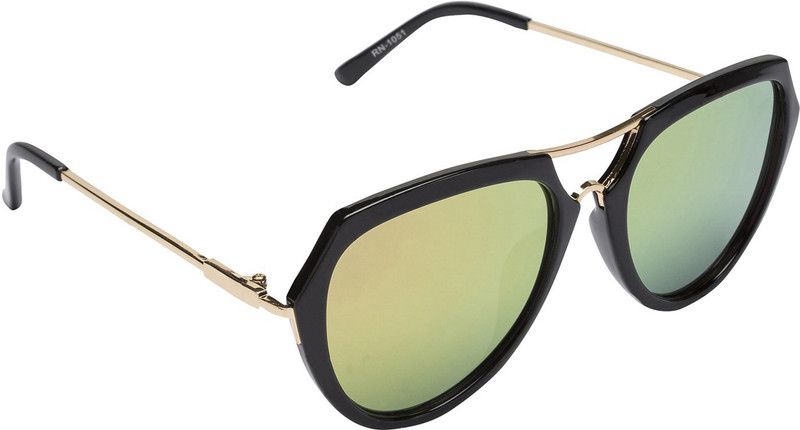 UV Protection, Mirrored Aviator Sunglasses (58)  (For Women, Red)