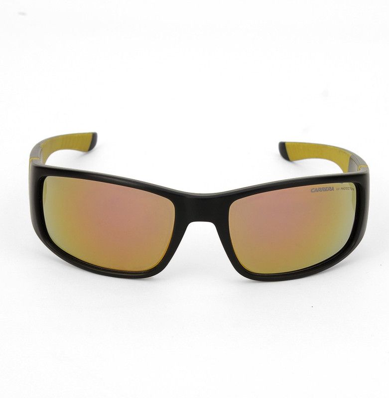 Mirrored Rectangular Sunglasses (Free Size)  (For Men, Orange, Yellow)