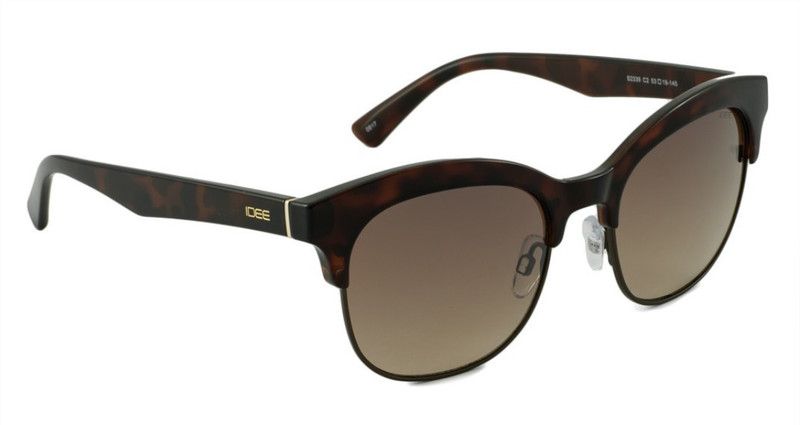 Gradient Clubmaster Sunglasses (53)  (For Women, Brown)