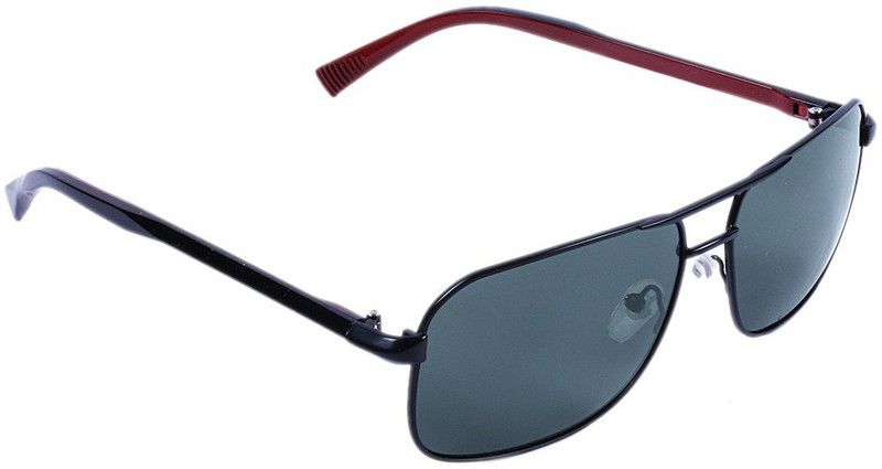 Rectangular Sunglasses (56)  (For Men, Green)