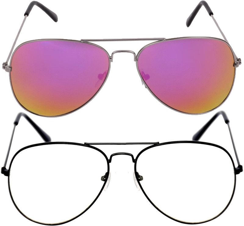 UV Protection Aviator Sunglasses (Free Size)  (For Men & Women, Multicolor)
