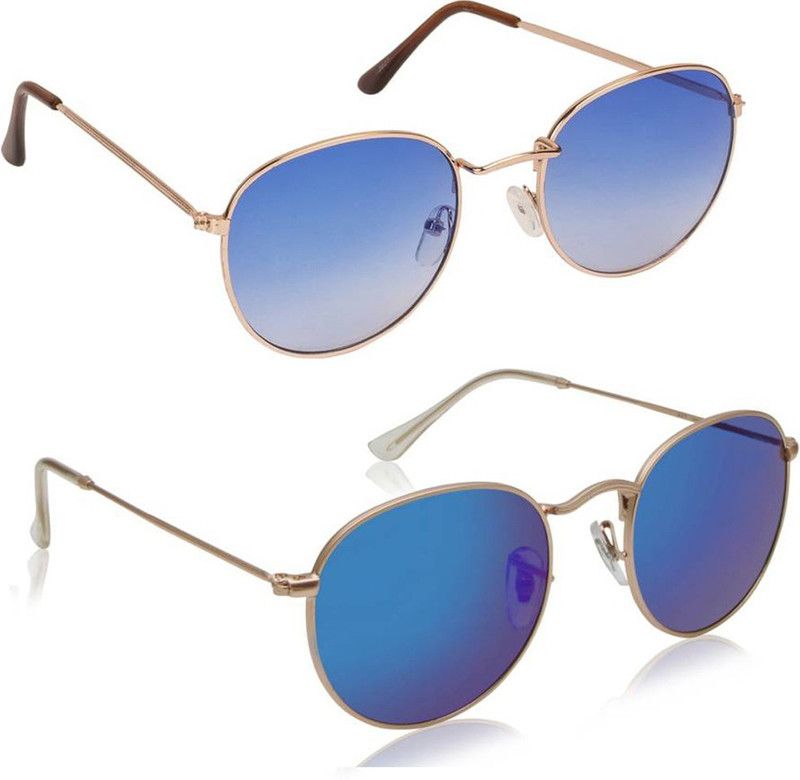 UV Protection, Gradient Oval Sunglasses (50)  (For Men & Women, Blue)