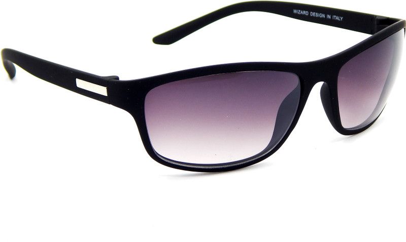 UV Protection, Gradient Wrap-around Sunglasses (Free Size)  (For Men & Women, Black)