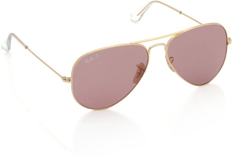 Aviator Sunglasses (58)  (For Men, Pink)