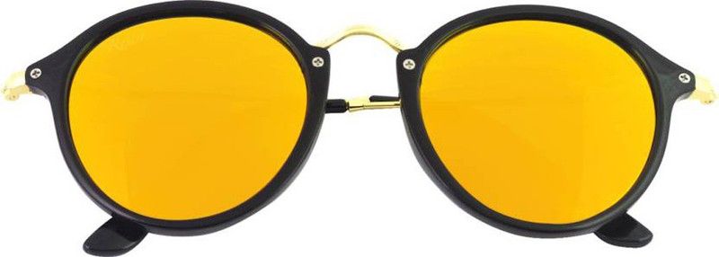 Mirrored, UV Protection Cat-eye Sunglasses (Free Size)  (For Men & Women, Yellow)
