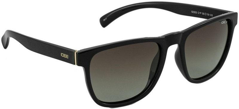 Polarized, UV Protection Wayfarer Sunglasses (55)  (For Men & Women, Grey)