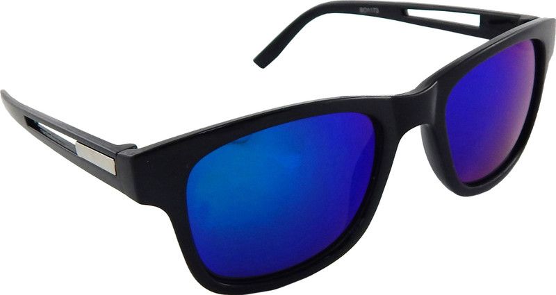 UV Protection, Mirrored Rectangular Sunglasses (47)  (For Men & Women, Blue, Green)